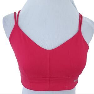 Motorun Sports Bra Medium Red Strappy Back Yoga Athletic Athleisure Gym